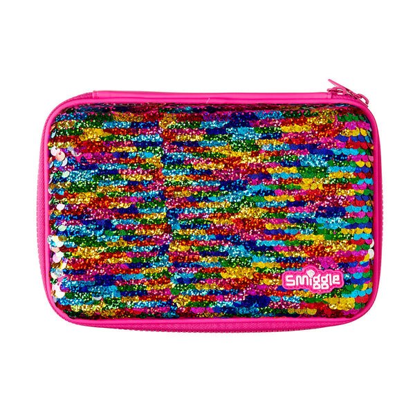 Smiggle Reverse Sequin Hardtop Pencil Case - Pink