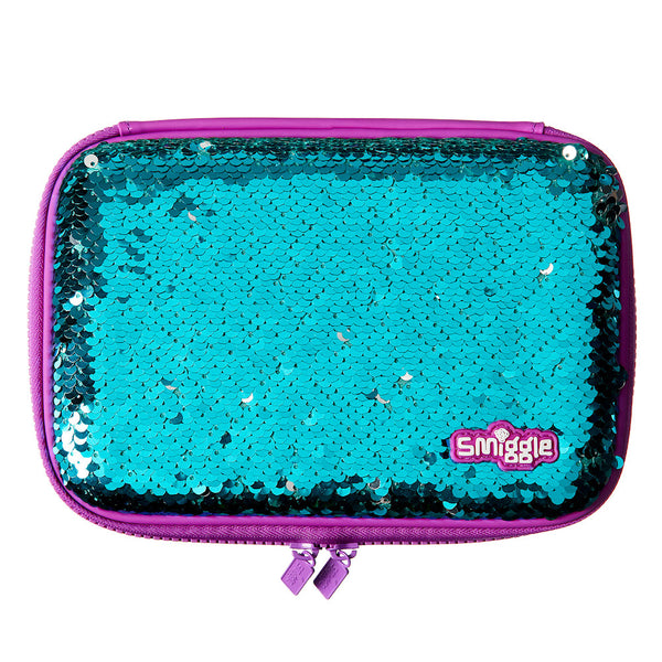 Smiggle Reverse Sequin Hardtop Pencil Case - Purple