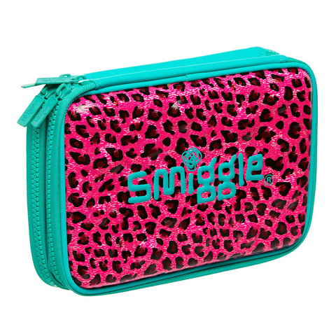 Smiggle Pizazz Double Up Hardtop Pencil Case - Pink