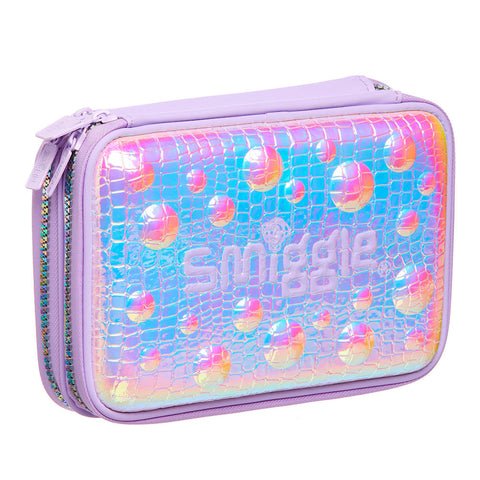 Smiggle Pizazz Double Up Hardtop Pencil Case - Purple