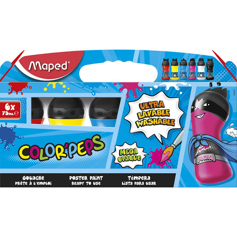 Maped Color Peps Poster Paint - 6 Colors
