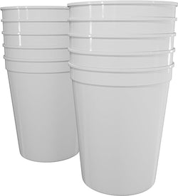 White Plastic Beverage Cups - 200ml - 100pcs