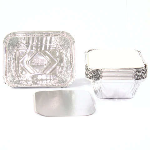 Target Pack Aluminium Foil Container with Lid - 200ml - 10pcs