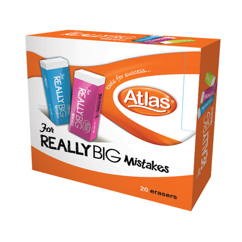 Atlas Erasers - 20 Pack